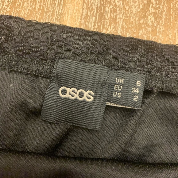ASOS Black Lace Mini Skirt Size 2 - Picture 5 of 5